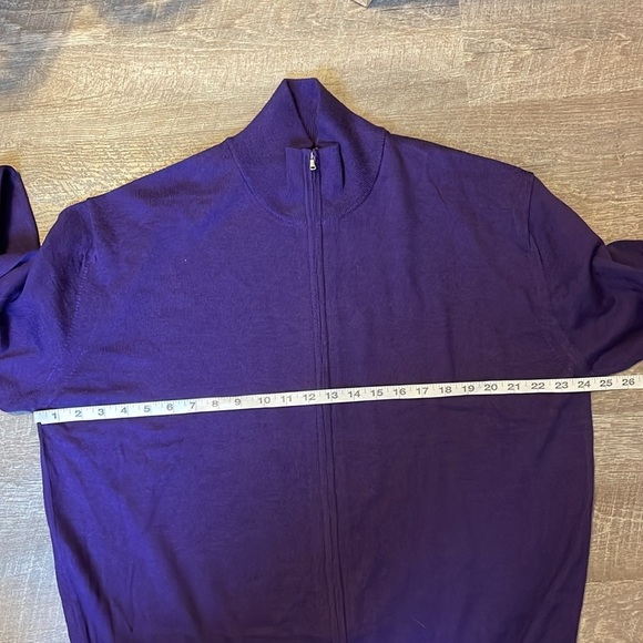 Duemme Maglieria Purple Zip Front Wool Silk Cashmere Blend Sweater Cardigan 58 - Picture 15 of 16
